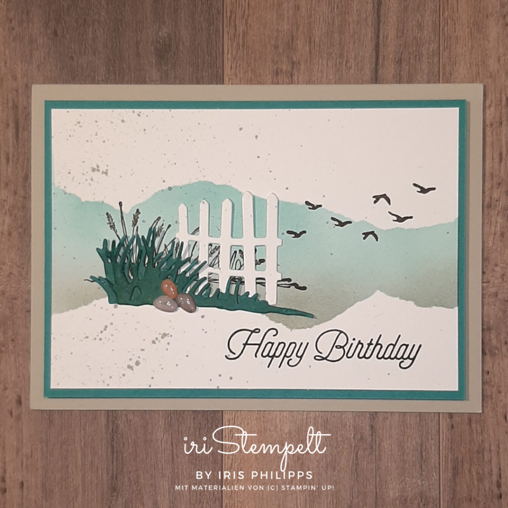 Geburtstagskarte "Happy Birthday to you" mit der Produktreihe "Neue Horizonte" Jade Schiefergrau