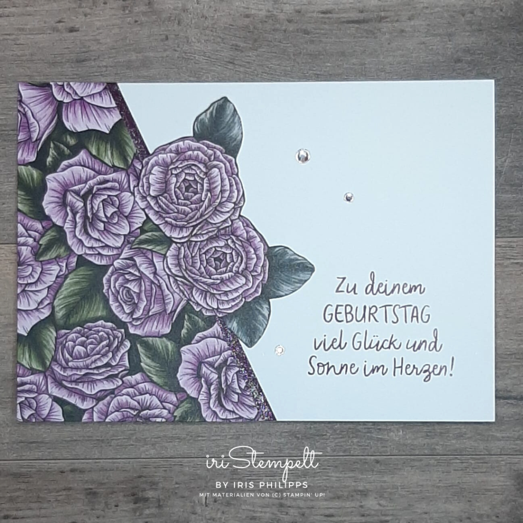 Happy Friday Blog Hop - Endspurt SAB, Geburtstagskarten mit dem Designpapier "Beeindruckende Blumen"