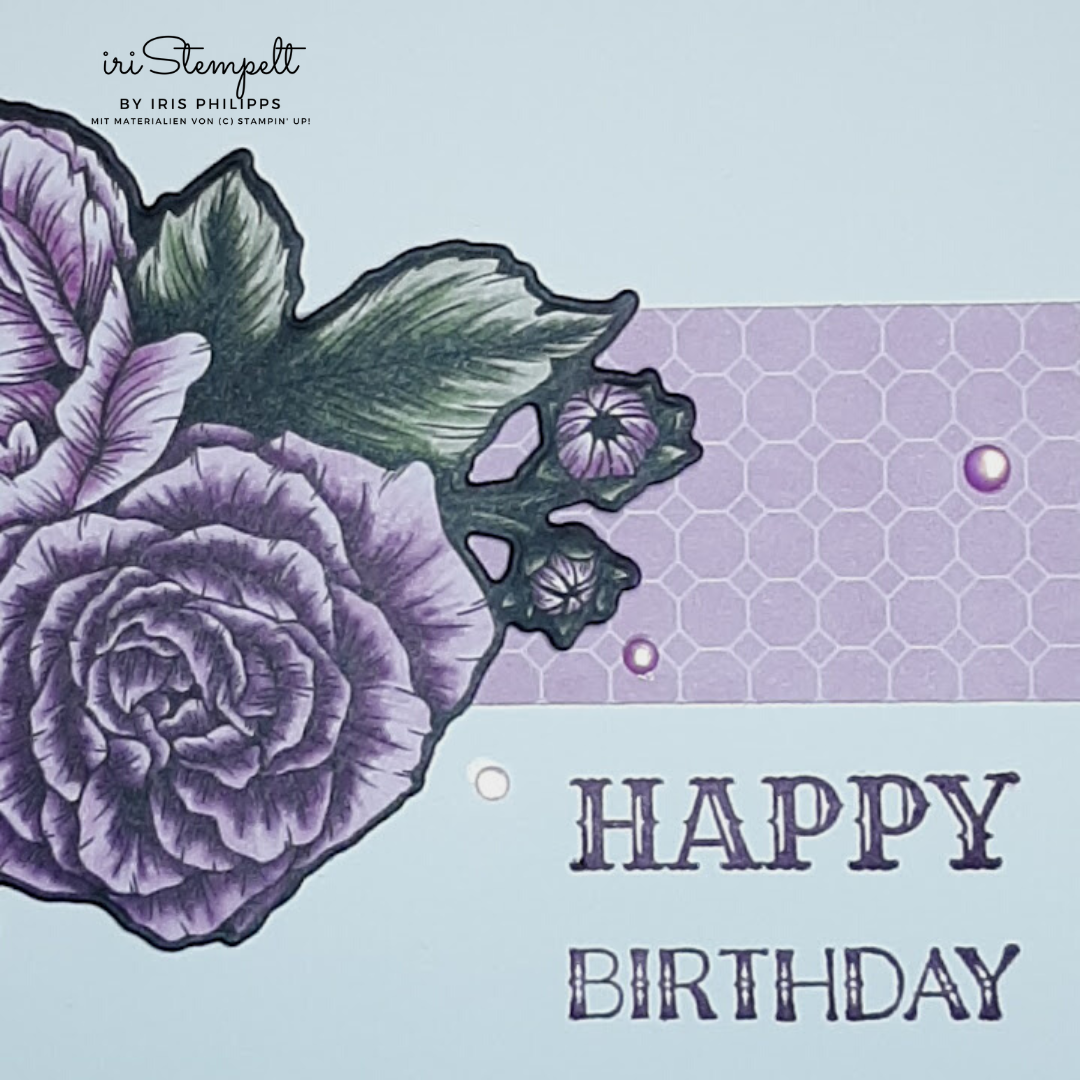 Karte zum Geburtstag mit „Beeindruckende Blumen“