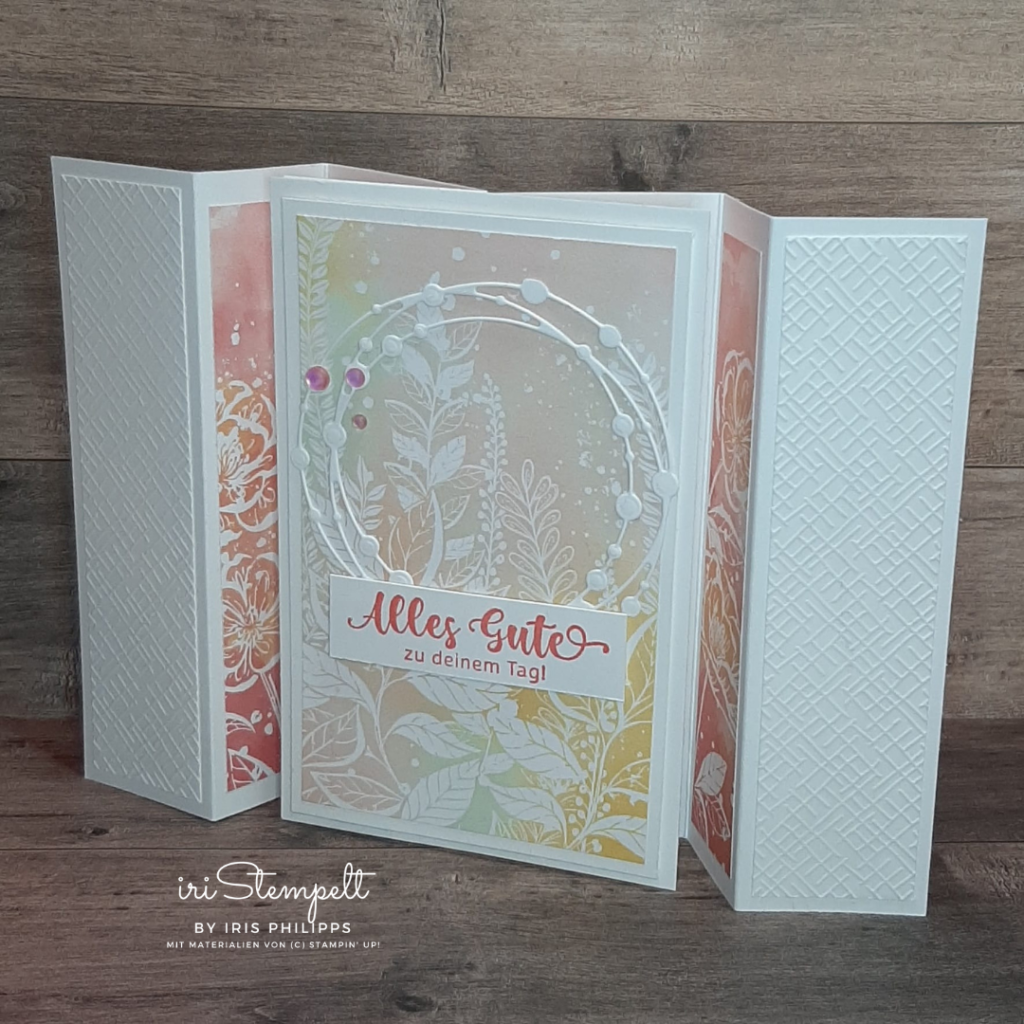 6. InstaHop “Bunte Stempelrunde” - Feierliche Anlässe - Flying Finch Fold Card mit dem Produktpaket "Florale Freundschaft" 