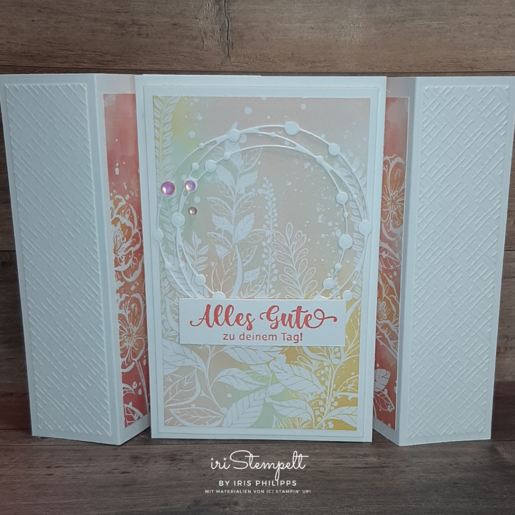 6. InstaHop “Bunte Stempelrunde” - Feierliche Anlässe - Flying Finch Fold Card mit dem Produktpaket "Florale Freundschaft" 