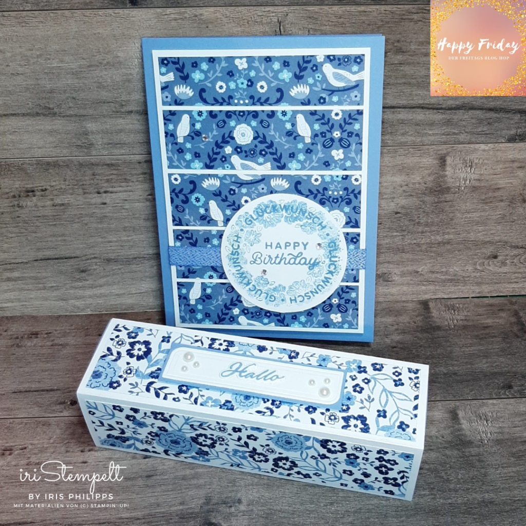 Kleines Geburtstagsset aus Karte und Verpackung - Happy Friday Bloghop InColor 2023-2025