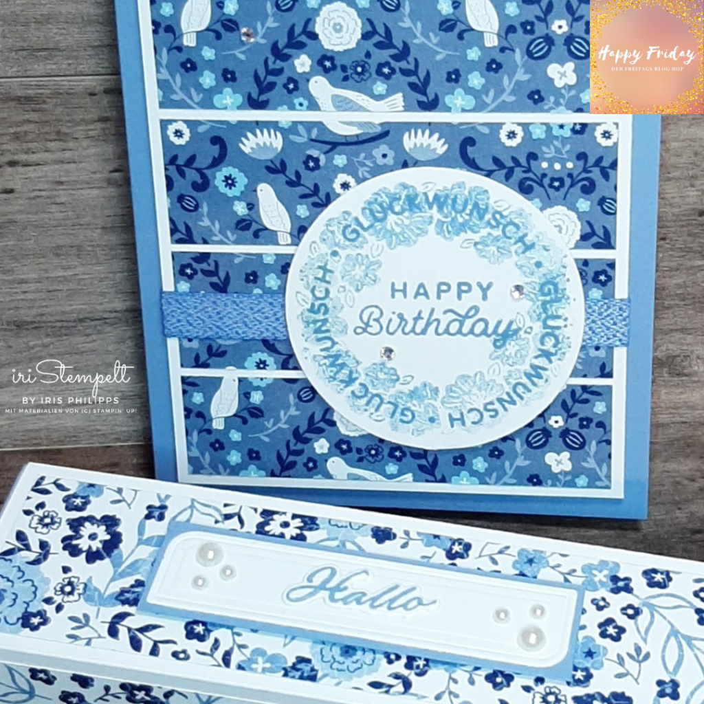 Kleines Geburtstagsset aus Karte und Verpackung - Happy Friday Bloghop InColor 2023-2025
