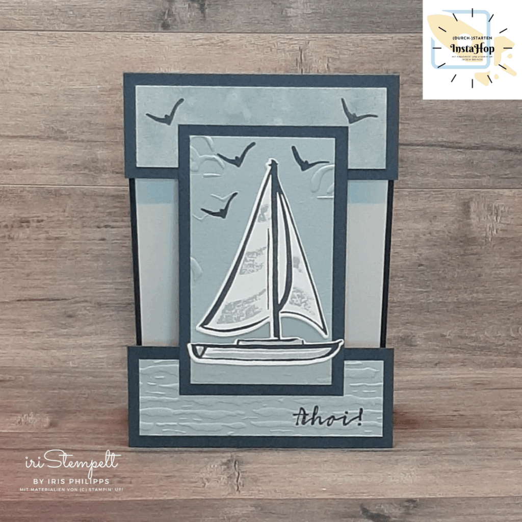maritime Split Front Fun Fold Karte