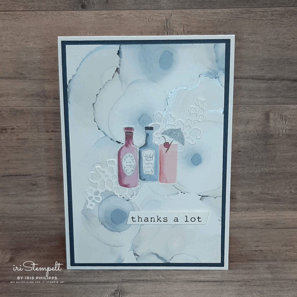 Karte mit Hintergrund in Alkohol-Ink-Technik Karte mit Hintergrund in Alkohol-Ink-Technik