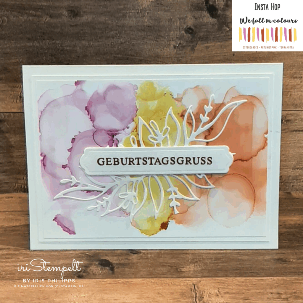 Geburtstagskarten mit den Farben Osterglocke, Petunienpink und Terrakotta Geburtstagskarten mit den Farben Osterglocke, Petunienpink und Terrakotta