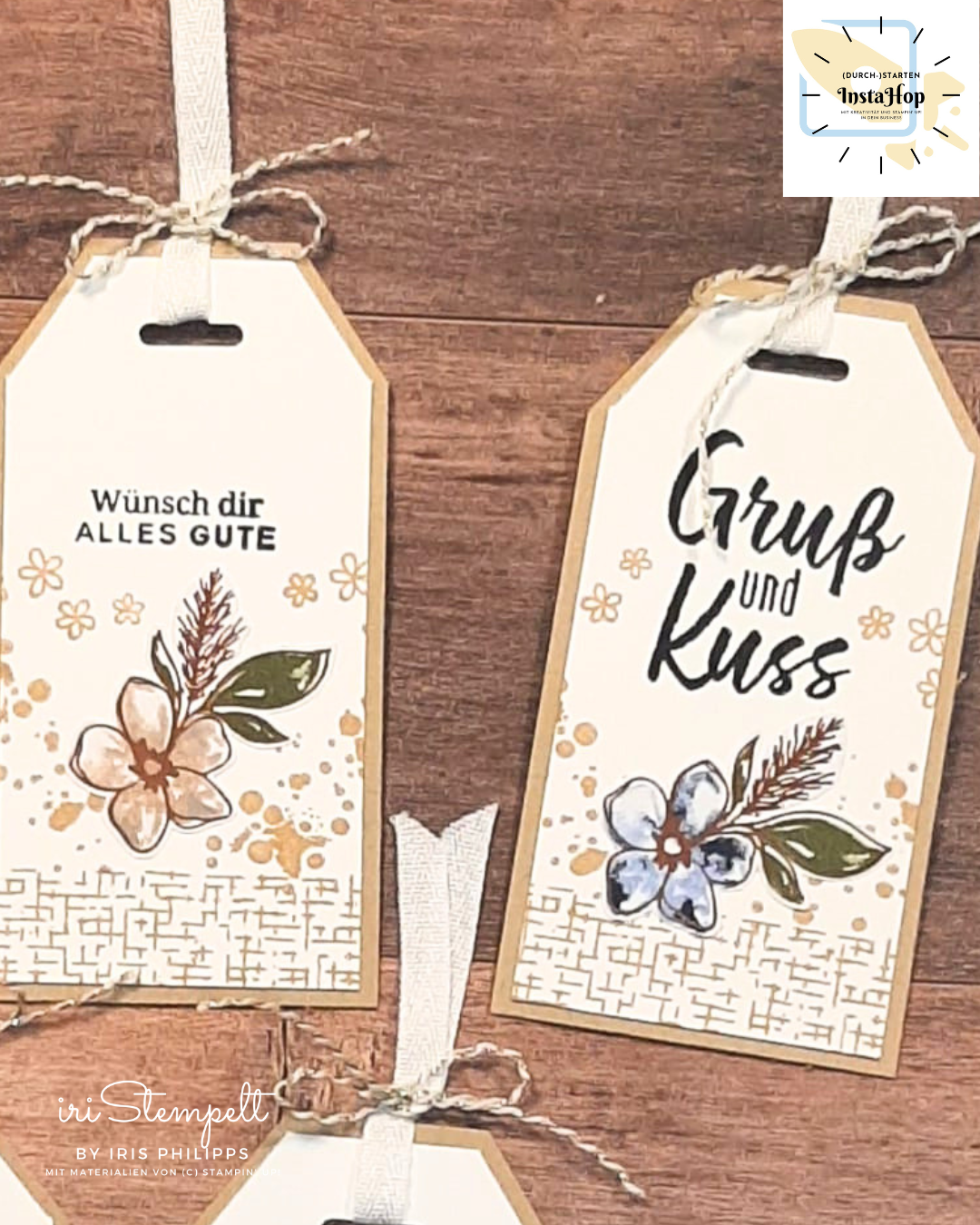 InstaHOP (Durch-)STARTEN – “angehängt (Geschenkanhänger, Türanhänger, Flaschenanhänger)”