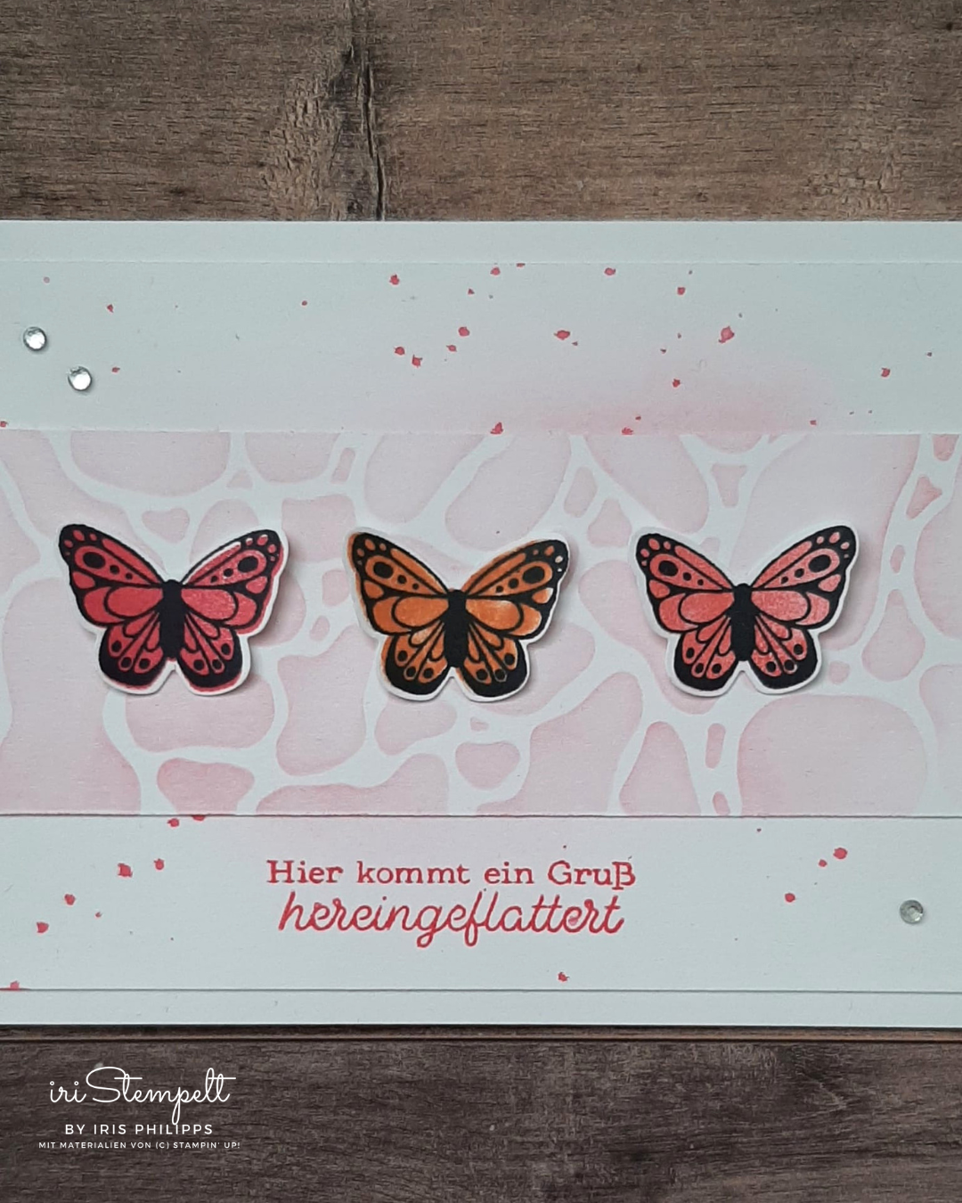 Challenge im Team iriStempelt – „Farbkombi: Flamingorot, Tigerorange und Rhabarbarot“